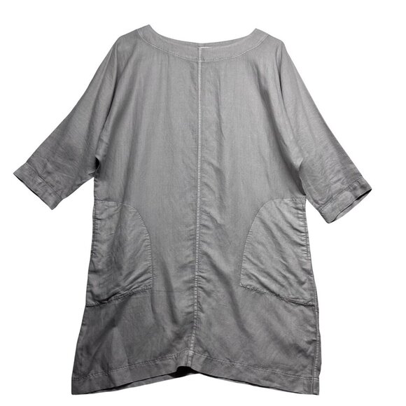 Wilfred Womens Ramie Blend Dolman Sleeve Tunic Top Dress Size XXS Oversized Gray - Picture 1 of 11